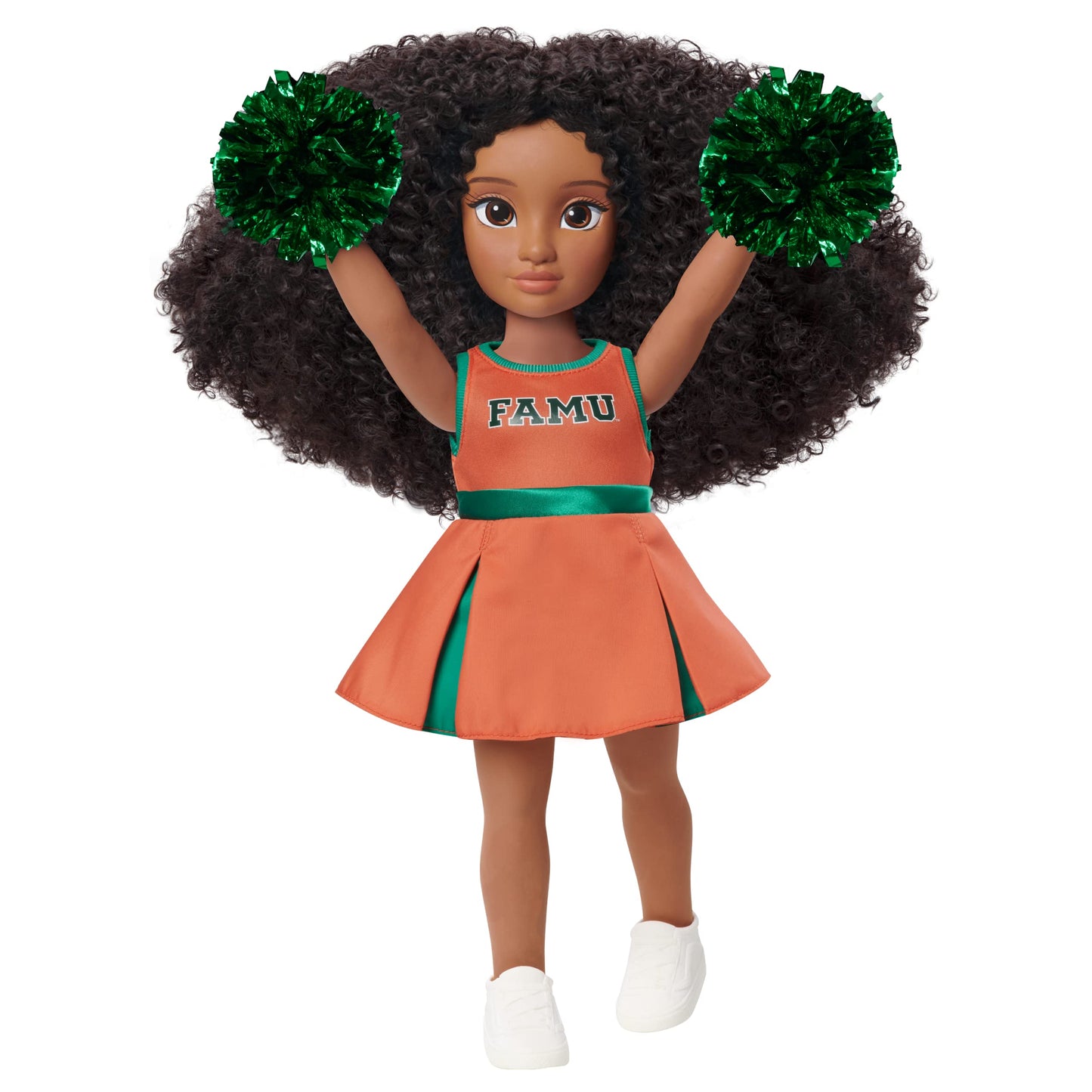 Just Play Hbcyou Famu Cheer Captain Alyssa 18-Inch Doll & Accessories, Curly Hair, Medium Brown Skin Tone, Designed And Developed By Purpose Toys