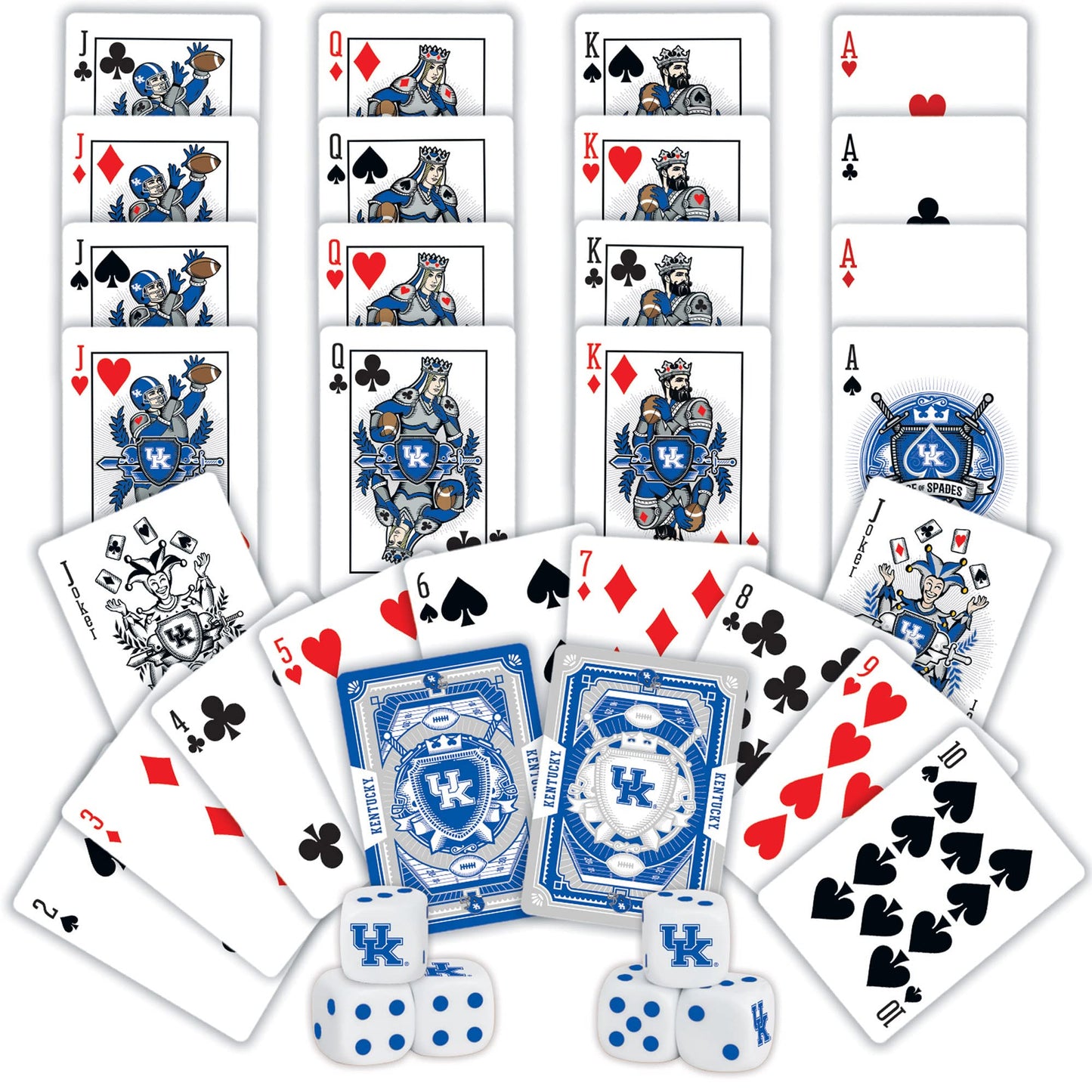 MasterPieces Game Day - NCAA Kentucky Wildcats 2-Pack Playing Cards & Dice Pack - Officially Licensed Set for mature-themeds and Family