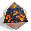 Mini Planet 50Mm Giant D20 Liquid Core Eyeball Polyhedral Mtg Table Games Aqua Dice E20-Led Black Cat