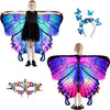LYL. Ling Butterfly Wings For Girls Double-Sided Fairy Wings Kids Halloween Butterfly Costumes 3PCS Butterfly Cape Set.