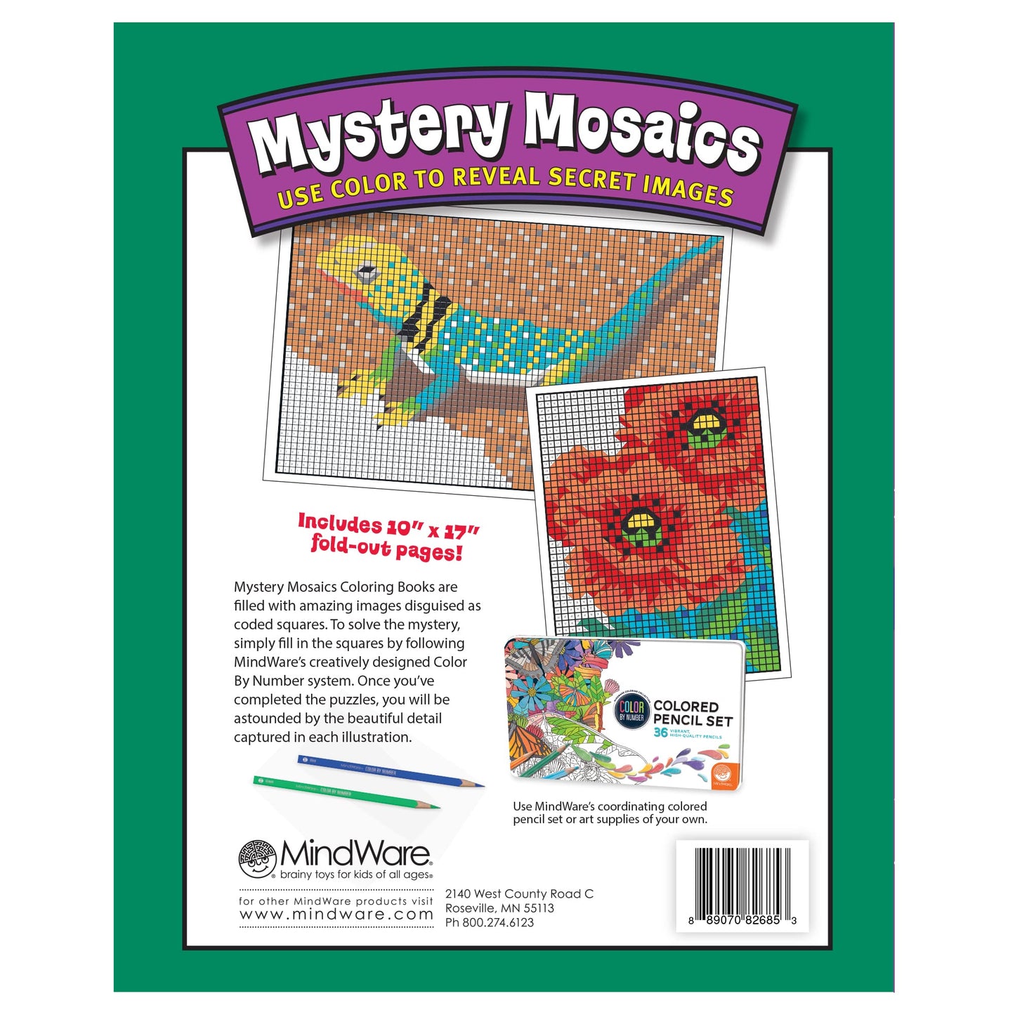 Mindware Color By Number Mystery Mosaics: (Book 3)