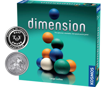 Thames & Kosmos Dimension 3D Puzzle Game - Up to 4 Players, Wood, Silver, Model 692209