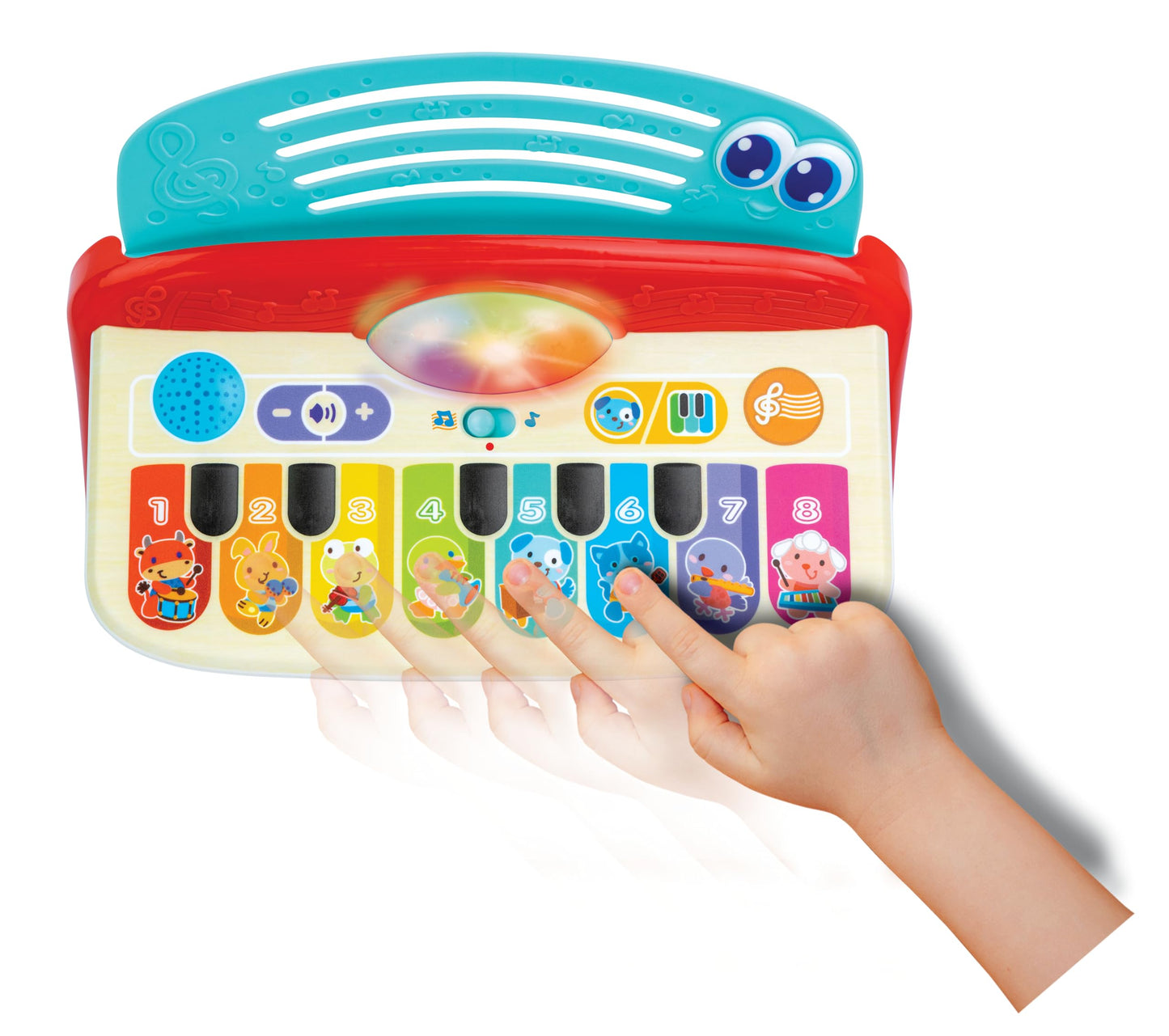 Winfun Baby Maestro Touch Piano Interactive Musical Keyboard With Lights, 8 Instrument & Animal Sounds, Song Cards, & Free Play