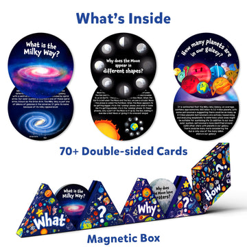 Skillmatics Flash Cards - Science Snippets Space, Learning Aids & Educational Toys For Boys & Girls, Gifts For Ages 7, 8, 9 & Up, 70+ Cards