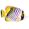 Real Planet Sea Life Plush - Soft Stuffed Animal Gift For Kids All Ages, Sea Ocean Fishing Plushie, Christmas Birthday Gifts (Auriga Butterfly Fish, 9.5') (9.5' Long)