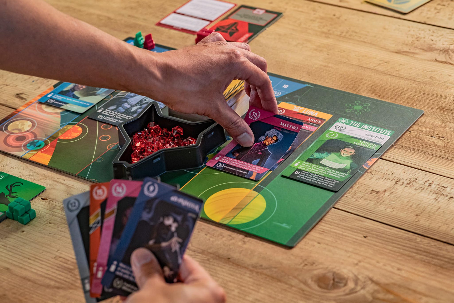 Stonemaier Games: Red Rising | A Competitive Strategy Game Based On The Novels From Pierce Brown | Craft A Hand Of Powerful Characters From The World Of Red Rising | 1-6 Players, 60 Mins, Ages 14+