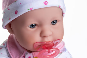 JC Toys 20" Caucasian Soft Body Baby Doll - Washable Vinyl, Pink Outfit & Hat, Model 15340_A, Ideal for Children 2 Years +