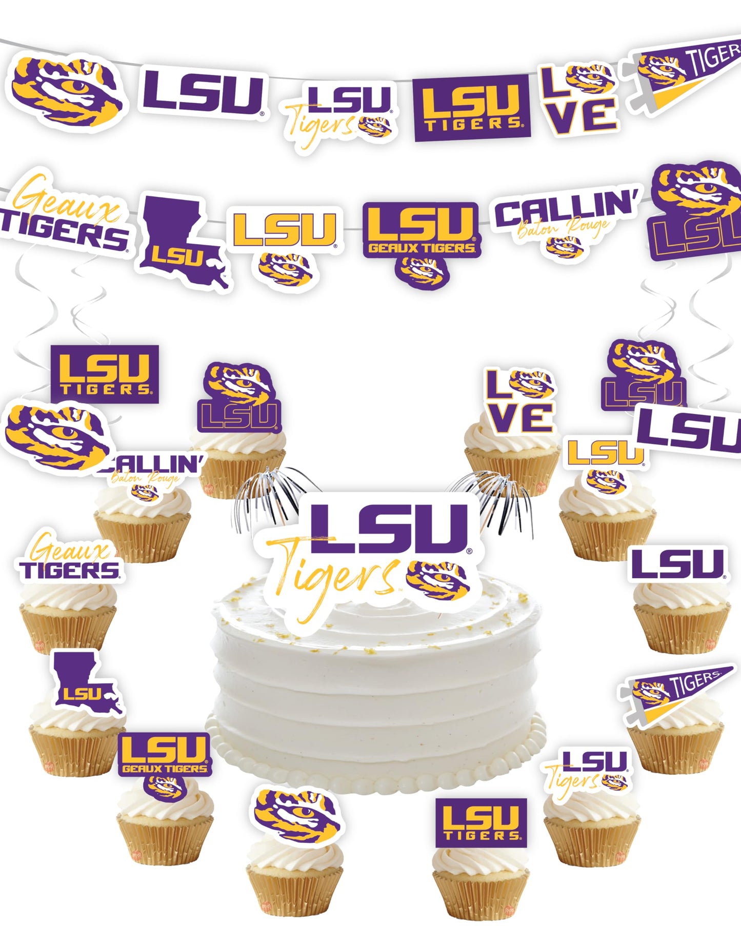 Lsu Party Supplies (42 Pieces) For Louisiana State University Graduation, Tailgating And Birthday Party Decorations With Lsu Ban