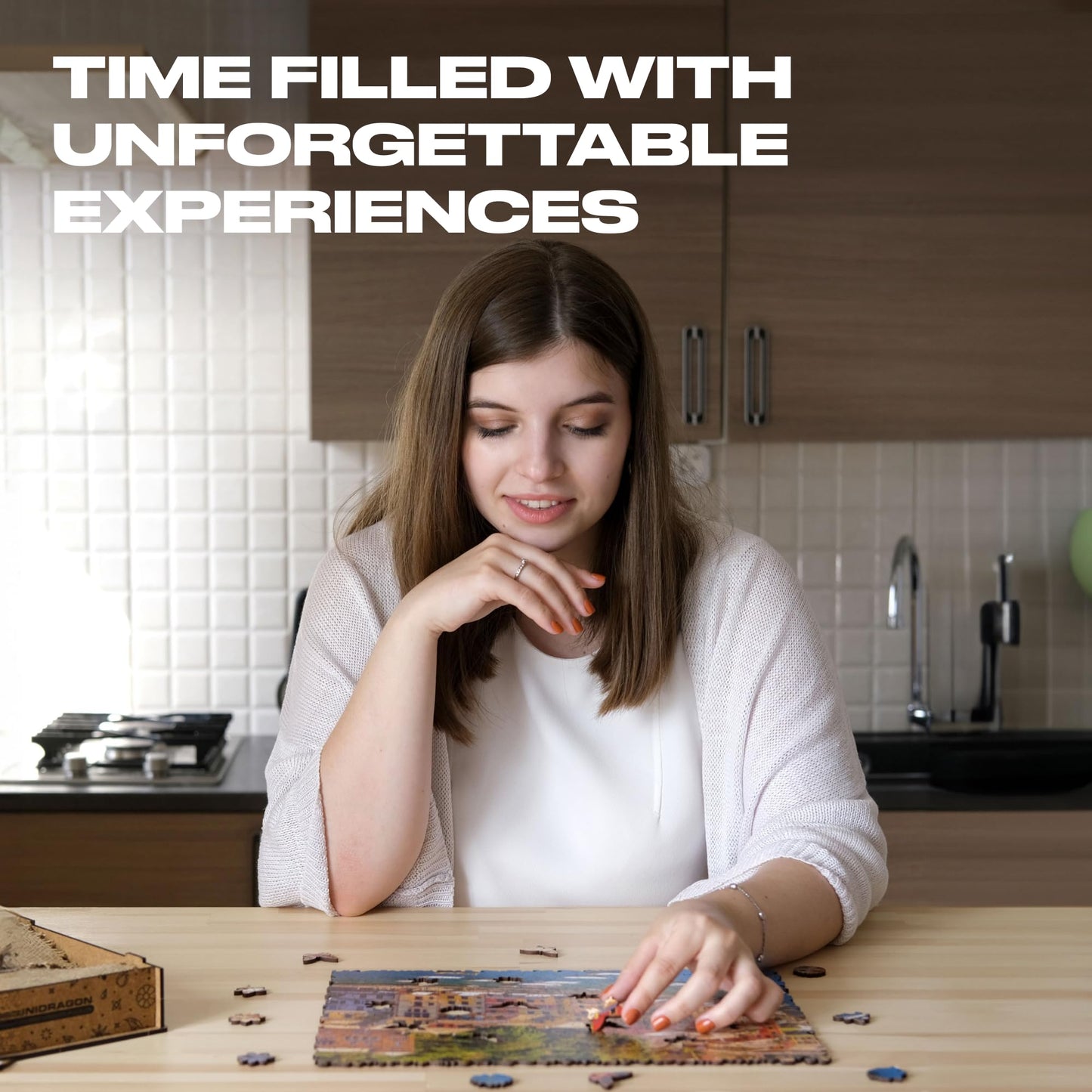 Unidragon Wooden Jigsaw Puzzles - Nature Italian Riviera, 500 Pcs, King Size 16.9'X11.8', Beautiful Gift Package, Unique Shape Best Gift For Adults And Kids