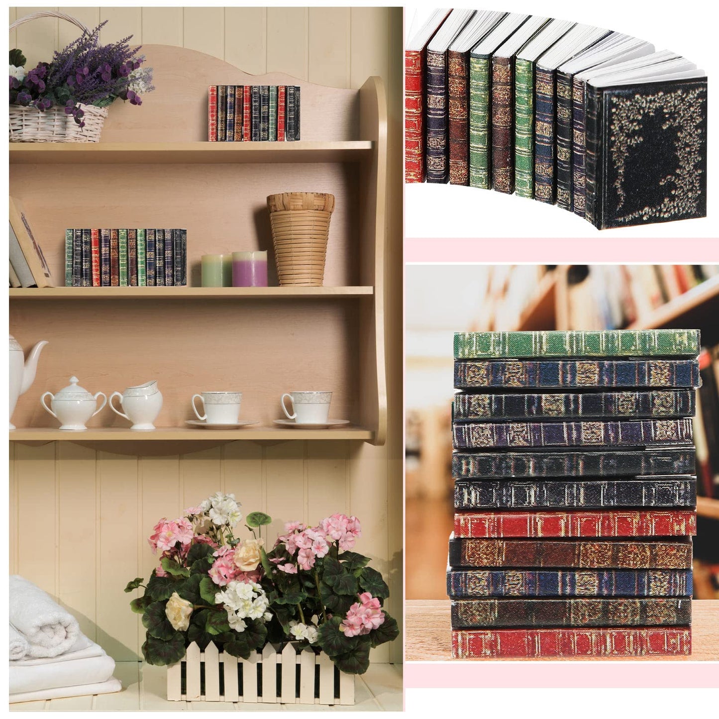 200 Pcs 1: 12 Scale Miniatures Dollhouse Books Mini Miniatures Books Dollhouse Accessories Tiny Things Timeless Model For Library Decorations Diy Projects Girl Boy Doll Houses School Room