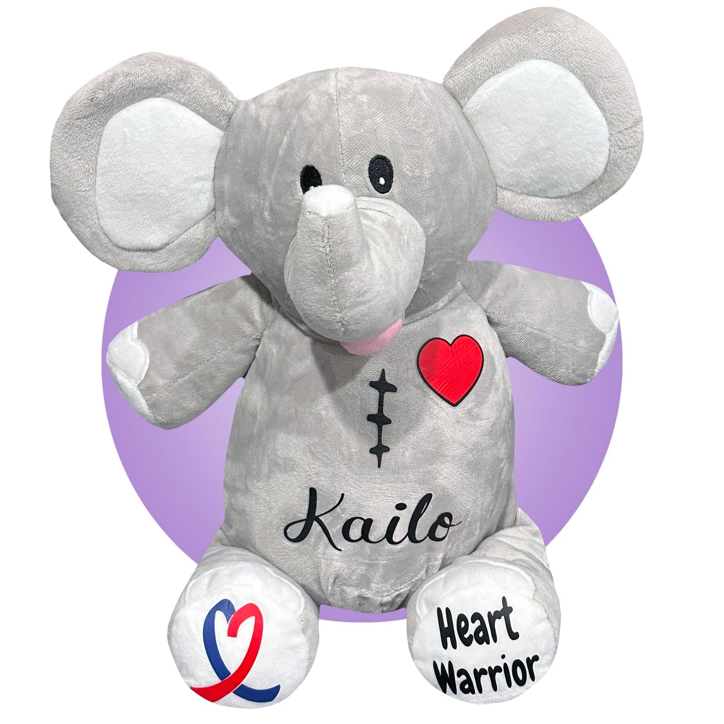 Scar Buddy Stuffed Animal - Personalized 17'' Heart Surgery Recovery Gift - Gifts For Open Heart Surgery - Custom Scar Buddy - H