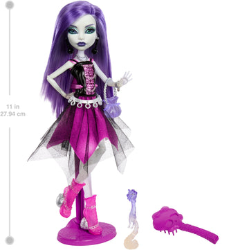 Monster High Booriginal Creeproduction Doll, Spectra Vondergeist Collectible Reproduction With Doll Stand, Diary & Pet Ferret Rhuen