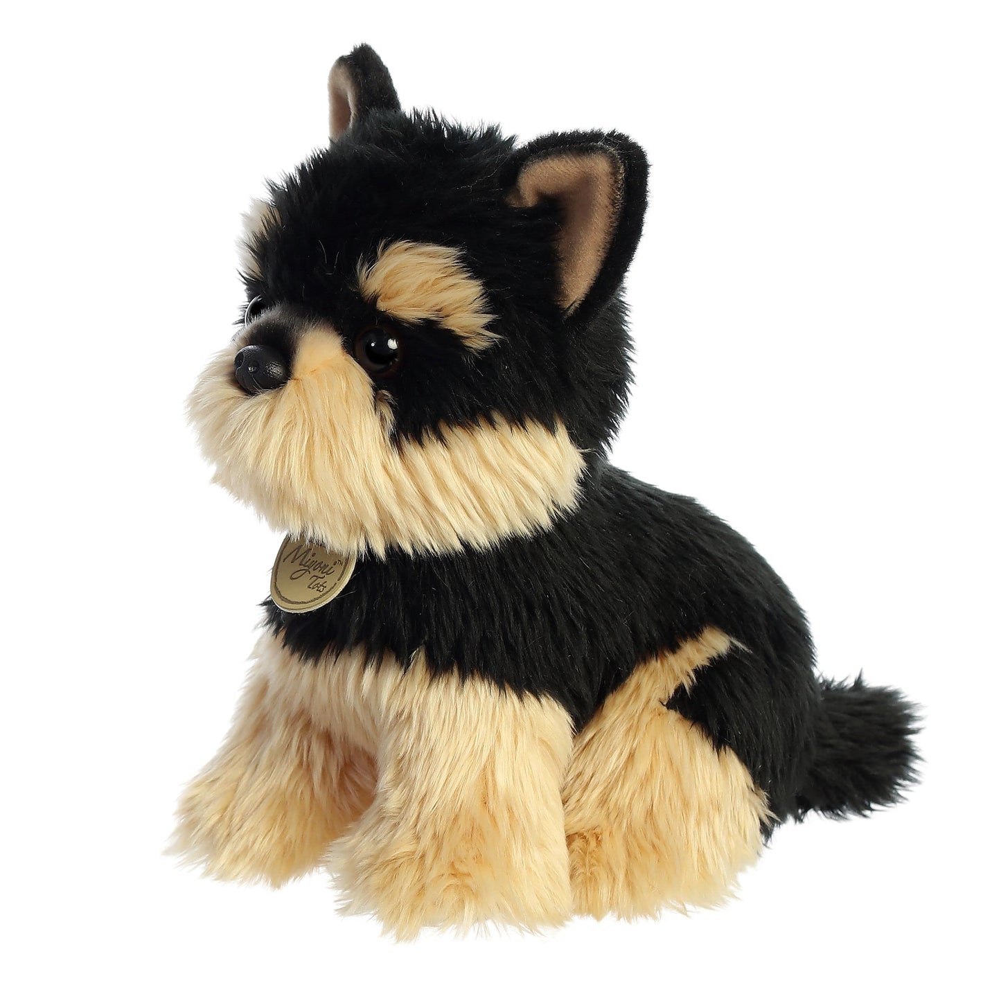 Aurora Adorable Miyoni Tots Yorkie Pup Stuffed Animal - Lifelike Detail - Cherished Companionship - Brown 9 Inches