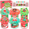 6 Pack Christmas Slime Stocking Stuffers for Kids with Butter Clear Cloud Slime Classroom Party Favors Xmas Gifts for Girls & Boys 4-12 Sensory Stress Relief Toys & Holiday Party Supplies