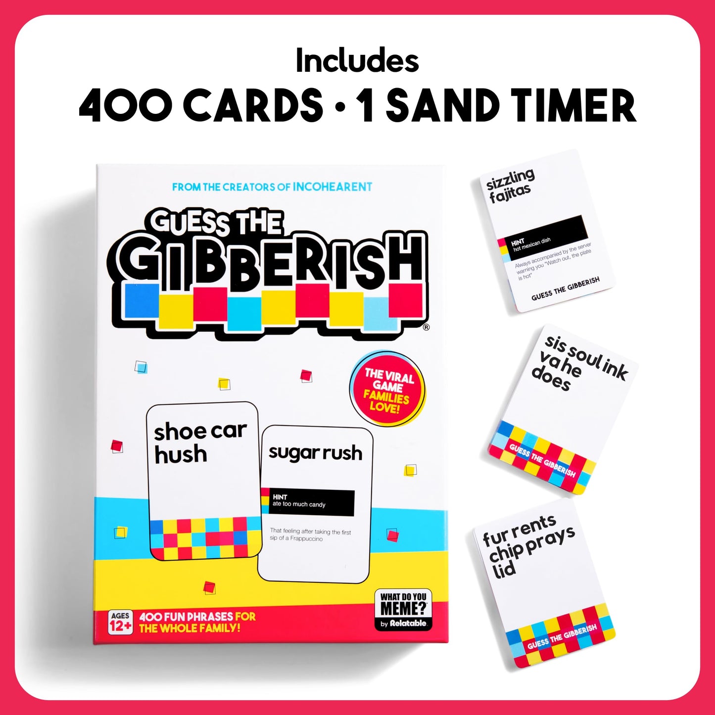 Guess The Gibberish Card Game for Families by Relatable, From The Creators of Incohereant, Fun Kids Games for Kids 12+, Game Nig