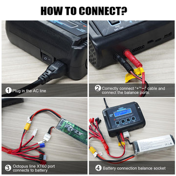 Lipo Battery Charger, 1-6S Balance Charger Discharge 150W 10A AC/DC for Li-Po Li-Hv Li-Ion Li-Fe NiMH NiCd Pb Hobby Battery Char