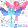 Princess Bubble Wand Set Of 2 For Boys And Girls Gift Aged 3-8,Automatic Bubble Machine Blower Toys With Light And Music For Out