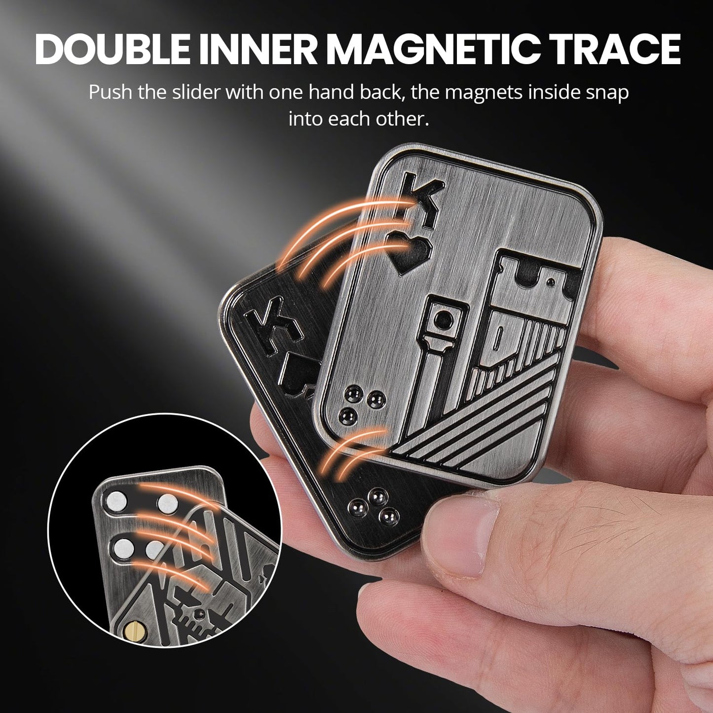 Itokey Fidget Toys Adults, Poker Card Fidget Toy, Metal Fidget Slider To Relieve Anxiety And Stress, Cool Desk Toys For Office,