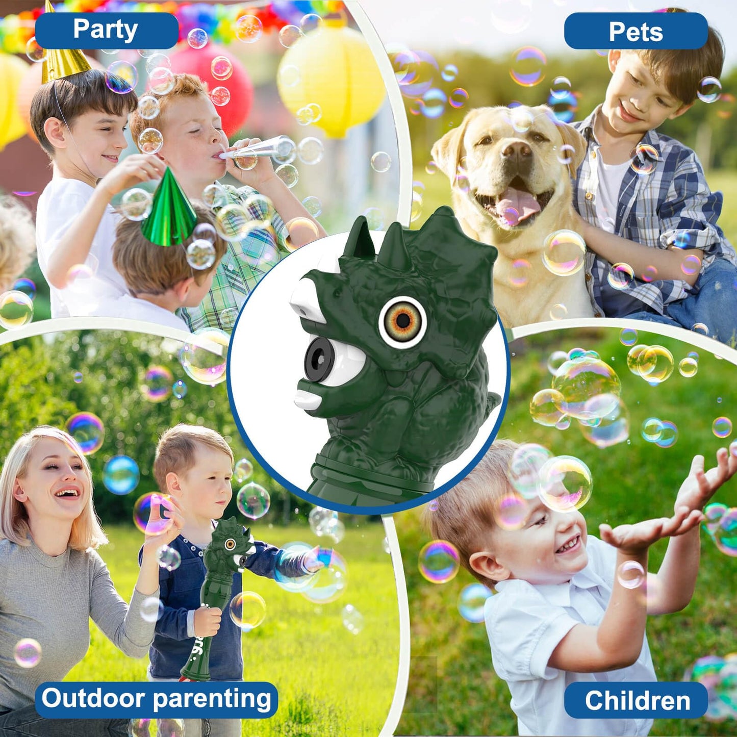 Aooess Bubble Wand Toys For Kid 3-8 Years Old Boys: Dinosaur Bubble Wand Bubbles Machine Bubble Blower For Toddlers 1-3 Dinosaur