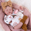 Aori Lifelike Reborn Baby Dolls Real Life Realistic Baby Dolls 20 '' Sleeping Newborn Baby Girl With Rainbow Doll Clothes For Gi