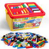 Building Bricks 1020 Pieces Set, 1000 Basic Building Blocks In 17 Fun Shapes Includes Wheels, Door, Window, Bulk Block With Storage Box, Handle And Base Plate, Compatible Block Construction Toys
