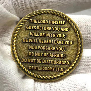 Anchored In Christ The Lord Is My Light And My Salvation Christian Challenge Coin Bible Verses Pocket Token Perfect As Graduatio
