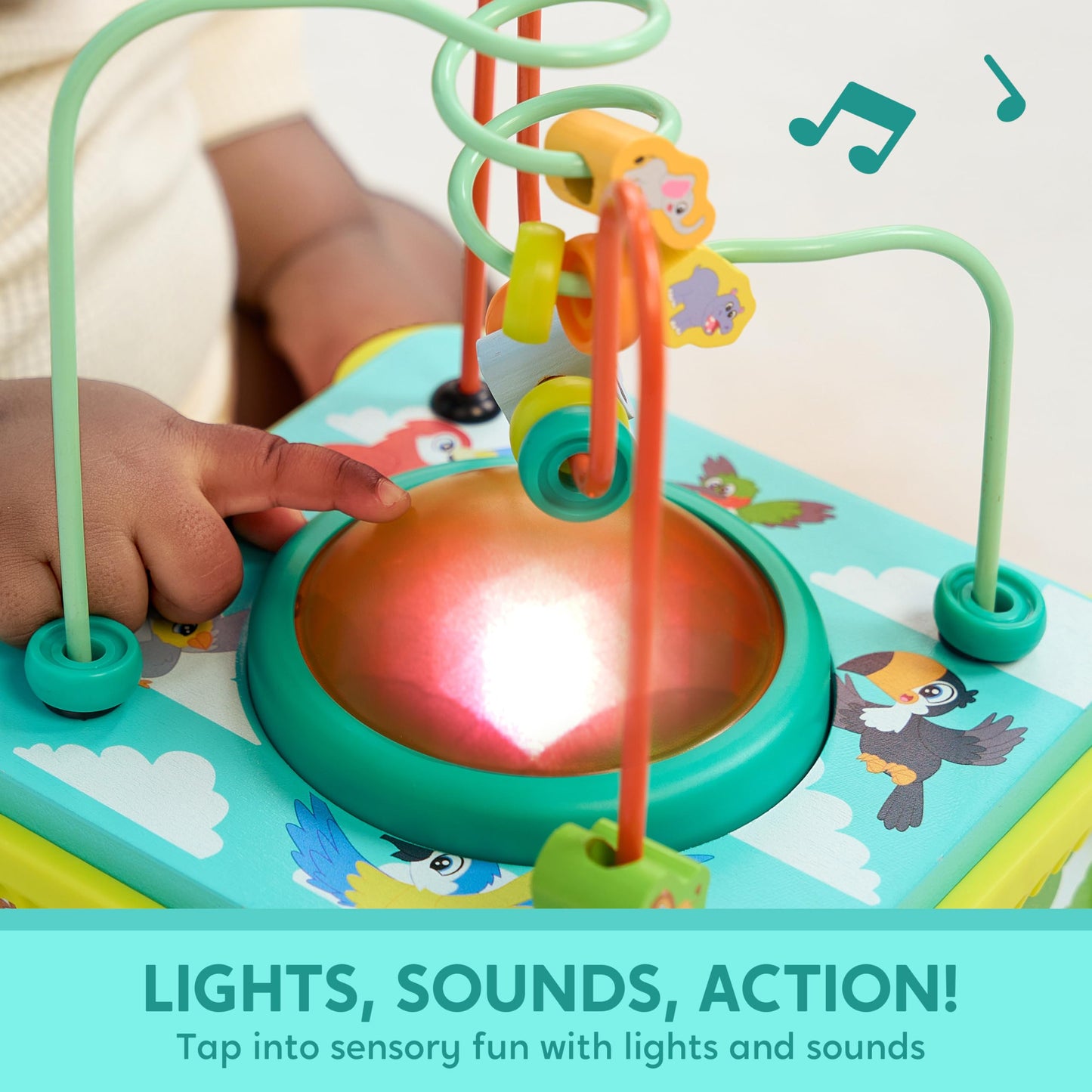 Syncfun Baby Toys, Toddler Learning Toys, Montessori Toys For 1 Year Old, Wooden Activity Cube With Music, Educational Toys For