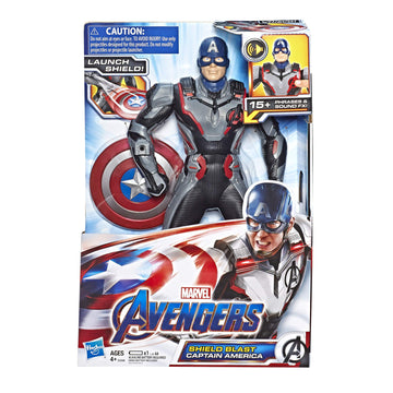 Avengers Marvel Endgame Shield Blast Captain America 13'-Scale Figure Featuring 20+ Sounds & Phrases