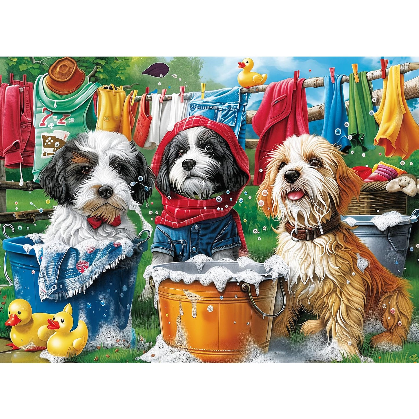 300 Piece Puzzles For Adults,Cute Dogs Jigsaw Puzzle For Adults Kids Seniors,Recycled Cardboard Dogs Large Piece Puzzle 300 Piec