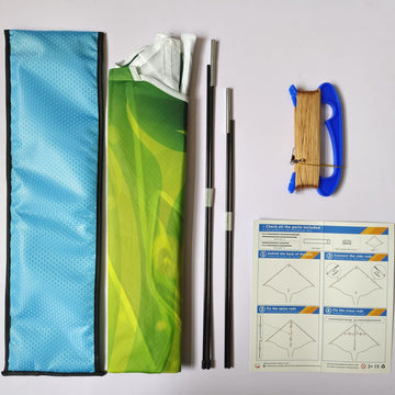 Mint'S Colorful Life Devil Fish Kite For Kids Adults, Delta Kite Single Line Large, Kite Handle Include (Green)