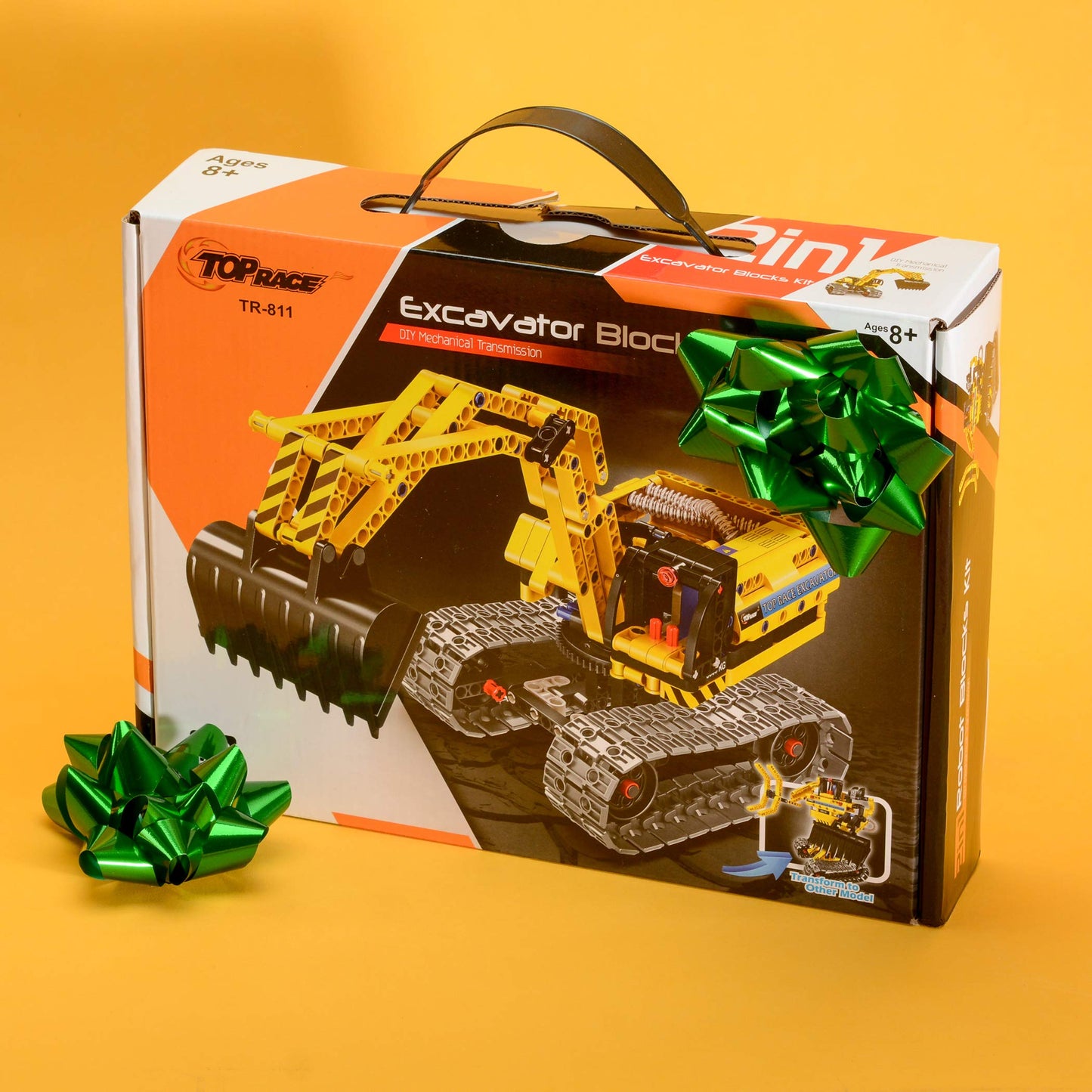 Top Race Stem Building Toys Building Set Stem Kits For Boys Gift Toys For Boys Ages 6-14 Year Old And Up, 2 In 1 Model Set Excavator Toy And Robot Toy 342 Pieces