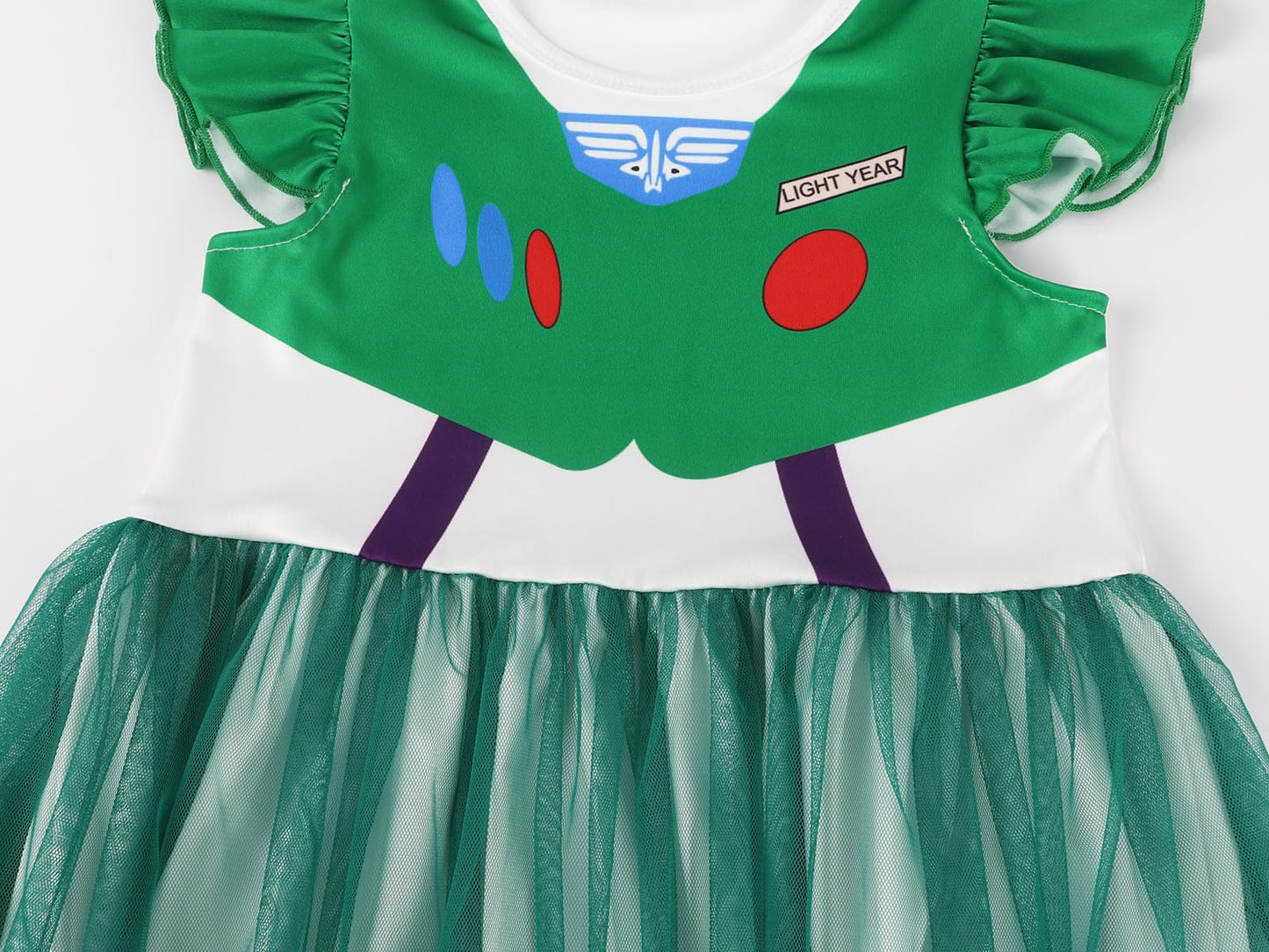 Eledobby Girls Buzz Lightyear Dress Toddler Buzz Lightyear Costume Princess Dress Up Halloween Outfit Birthday Party Dress 3-4T