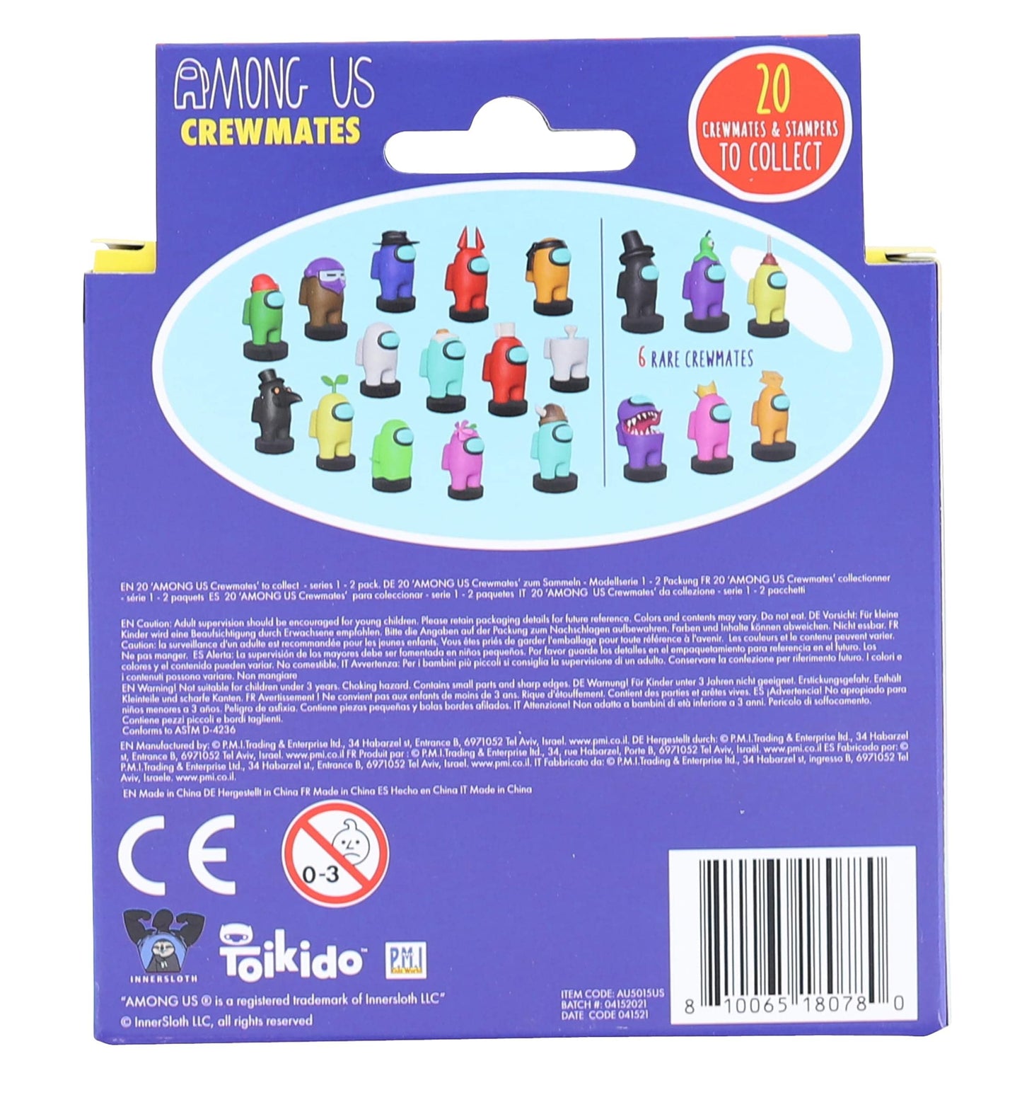 Maxx Marketing Among Us Crewmate Stampers 2 Pack | 2 Random Figures