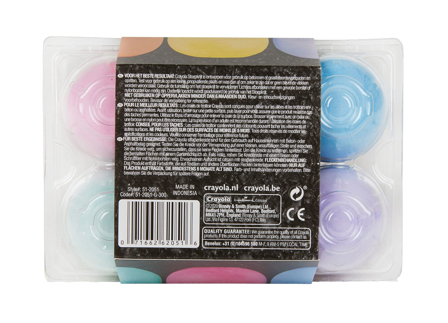 Crayola Chalk 6ct - Assorted Colors, Non-Toxic Chalk, Perfect for Kids' Art Projects, Model 512051