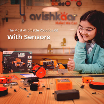 Avishkaar Abot Advanced,10 In1 Diy Stem Metal Robotics Kit, Multicolour, 60+ Parts, Learn Robotics. Coding & Mechanical Design,
