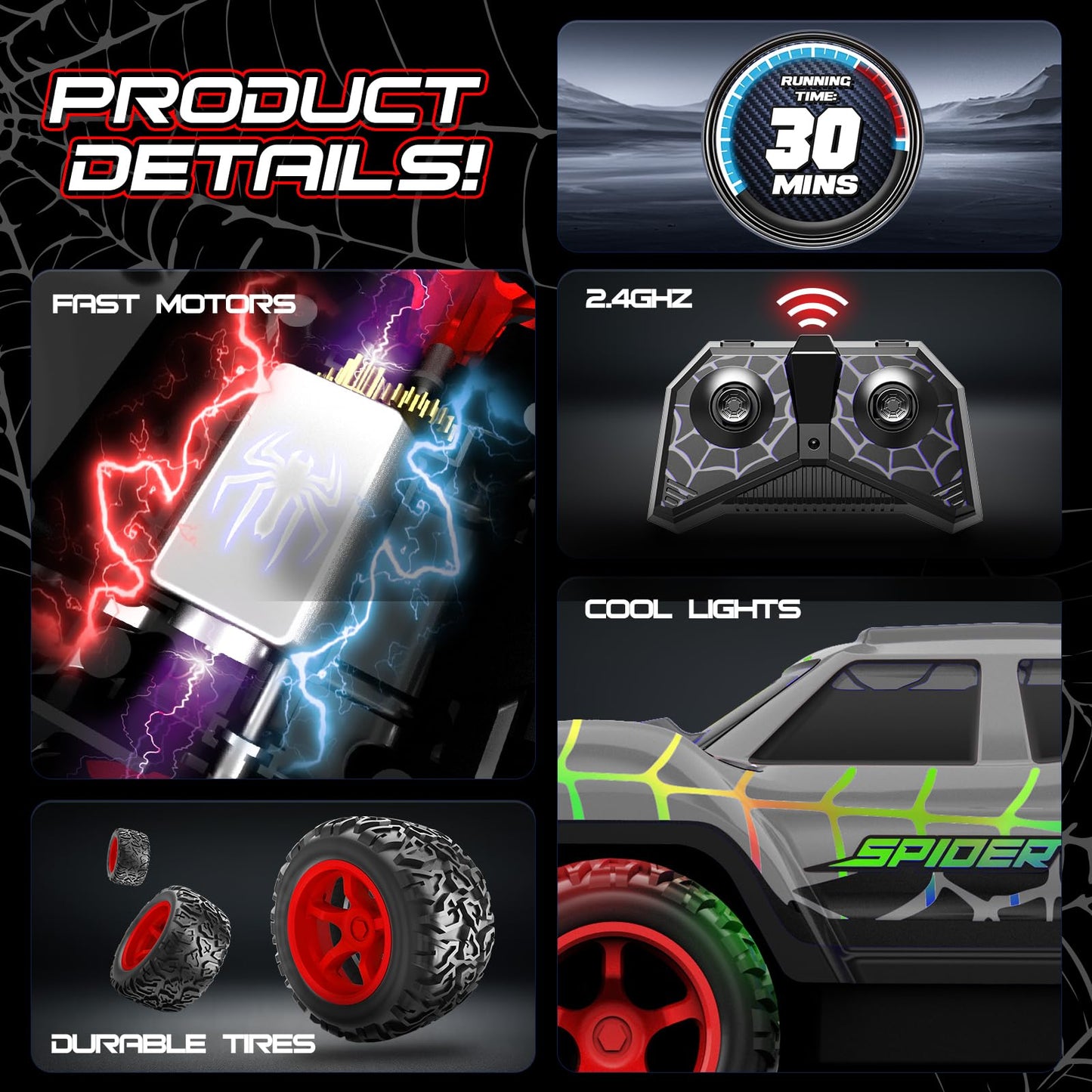 Remote Control Car for Boys 4-7, Mini RC Racing Cars for Kids Ages 3 and up, 2.4Ghz Beginners RC Cars with Cool Light and Rechar