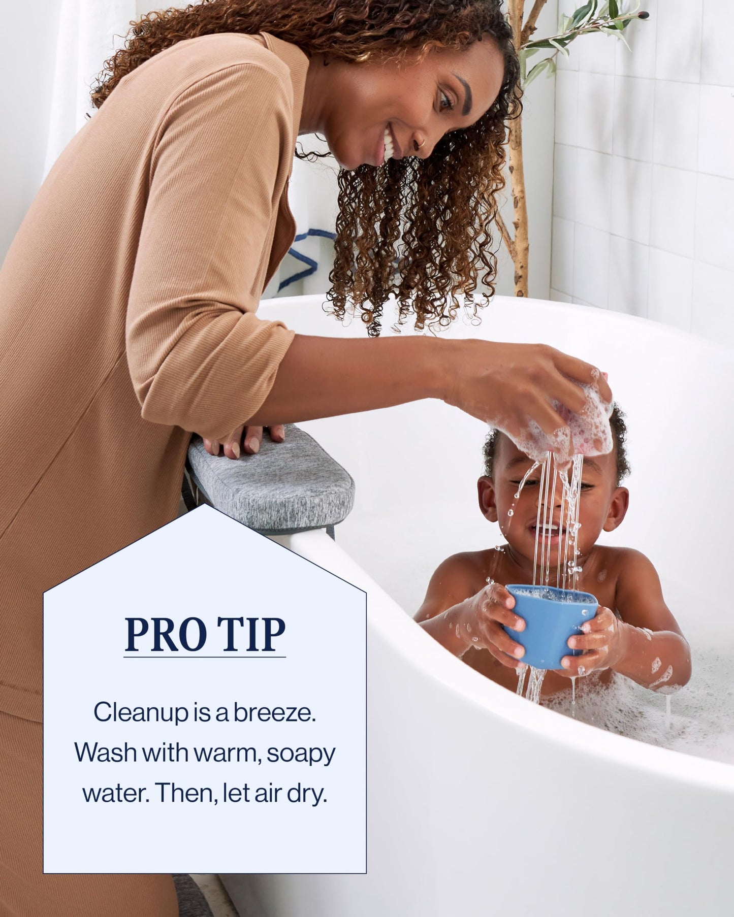 Lalo Stacking Cups - Baby and Toddler Nesting Cups for Bath Time 6 with Openings - Non-Toxic BPA-Free Silicone Bath Toy Easy to Clean for 6 Months and Up - Sage