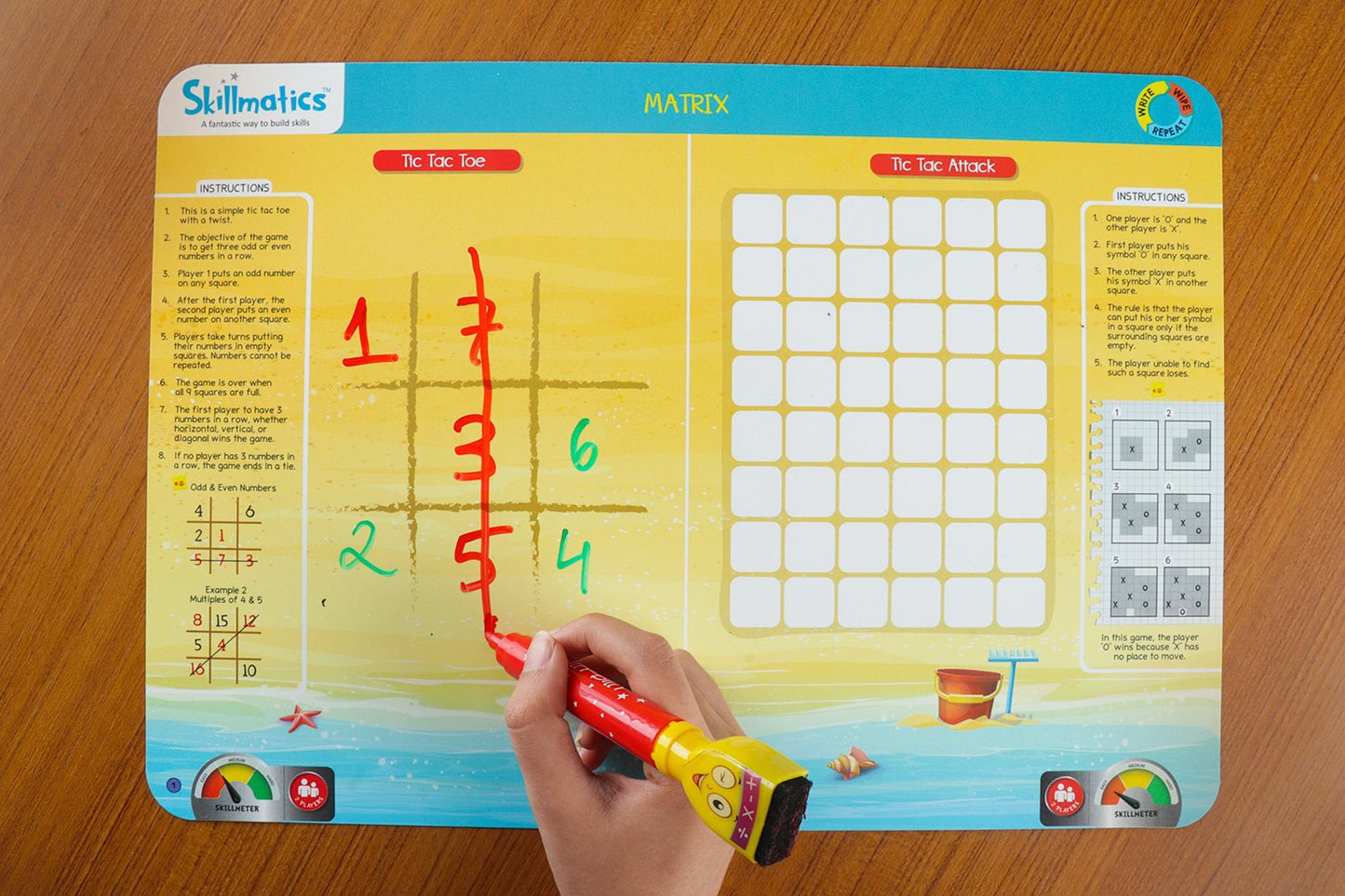 Skillmatics Educational Game : Skill Games | Reusable Activity Mats With 2 Dry Erase Markers | Gifts & Learning Tools For Ages 6 And Up