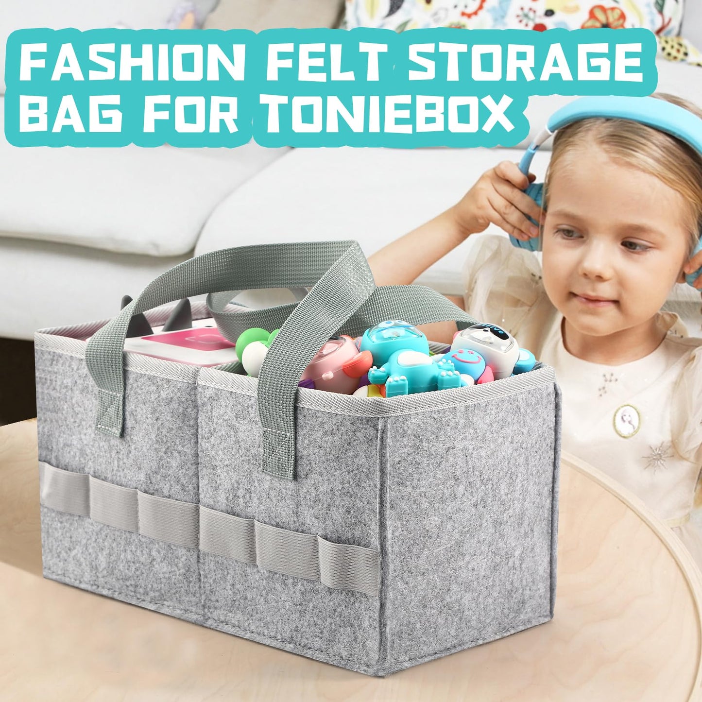Ouknak Carry Bag For Toniebox Starter Set And Tonies Figure, Protective Case Organiser With Plenty Of Space For Toniebox Accesso