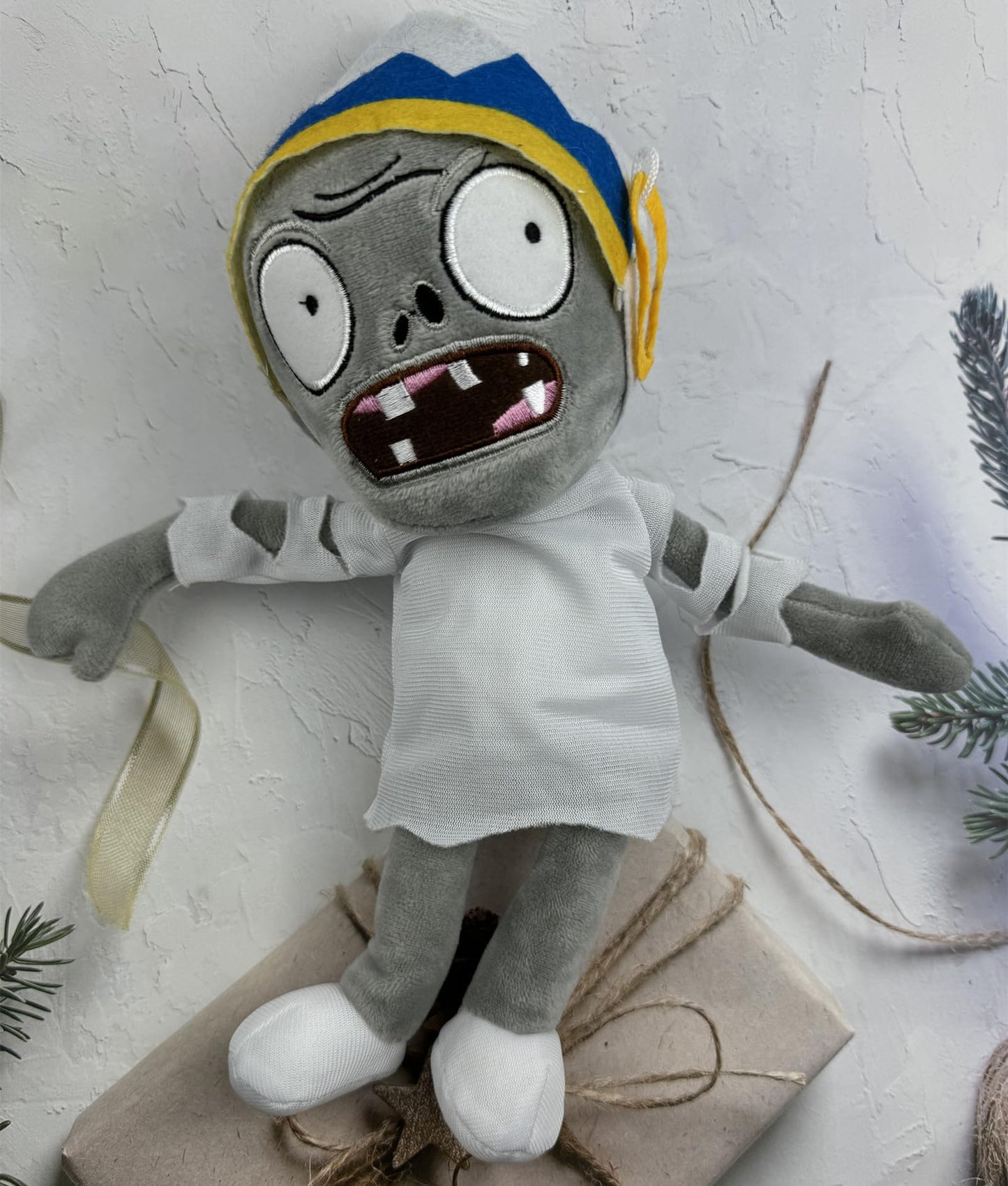 Jhesao 12'' Plants And Buckethead Zombies Plush Toys Normal Zombies Pvz Plushies 1 2 Stuffed Soft Doll Buckethead Zombies New