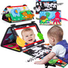 Baby Mirror Tummy Time Toys 0-3 3-6 Months With Crinkle Cloth Books Infant High Contrast Newborn Sensory Toy Baby 3 4 5 Month Black And White Toy For 0-6 7 8 9 Months Babies 6-12 Month Gifts