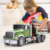 Dwi Dowellin Kids Toys for 3 4 5 6 7 Years Old Boys,15'' Large Timber Truck with Loading Crane and 6 Trunks,Birthday Gifts for B