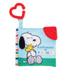 Kids Preferred Peanuts Snoopy Baby Stuff Fun Crinkle Book with On The Go Travel Clip Teether Soft Sensory Book for Babies & Todd