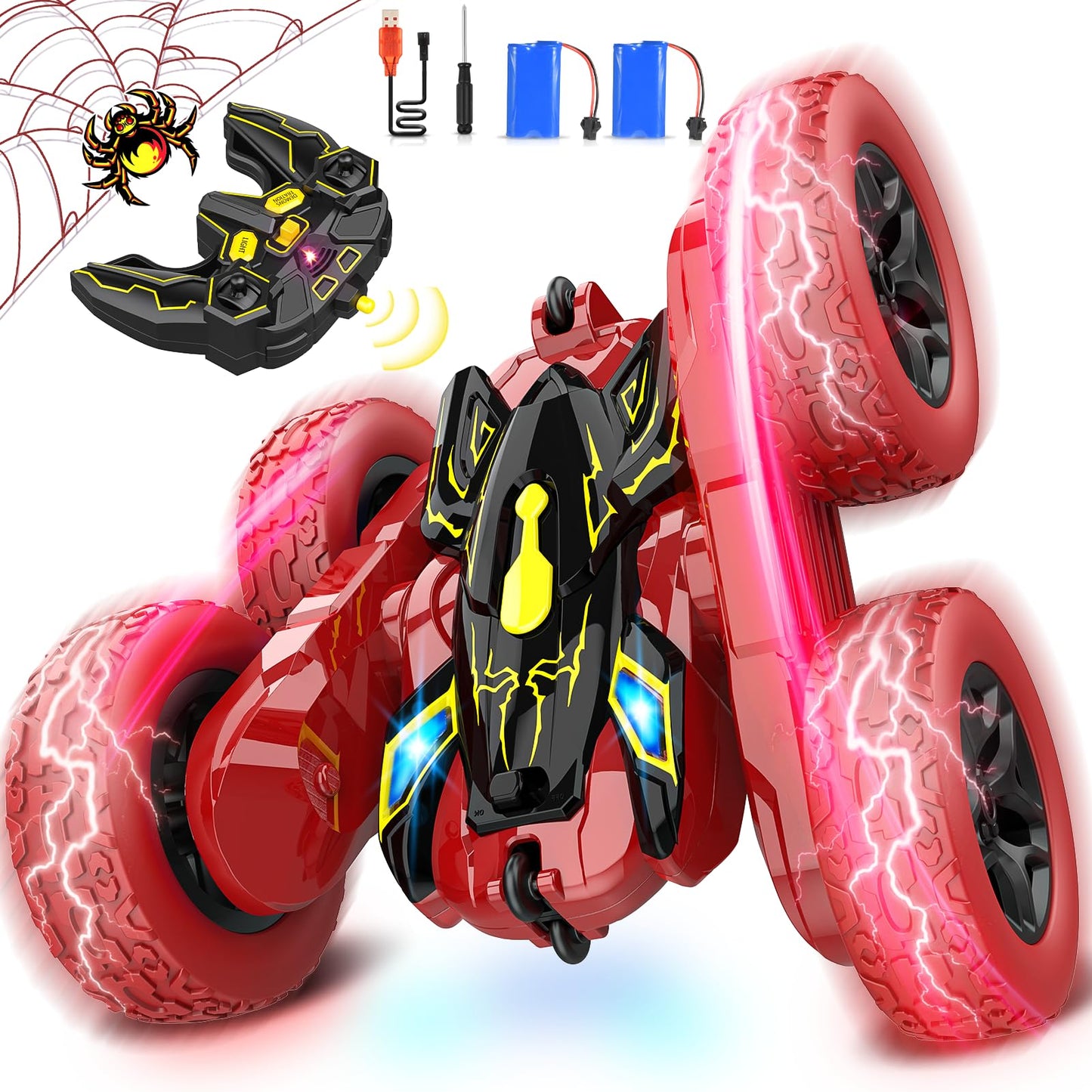 JovialToyz Remote Control Toys for Ages 5-7 Boys RC Stunt Car Outdoor Toy for 3 4 5 6 7 8 9 10 Year Old Boy Girl Toddler Gifts 3