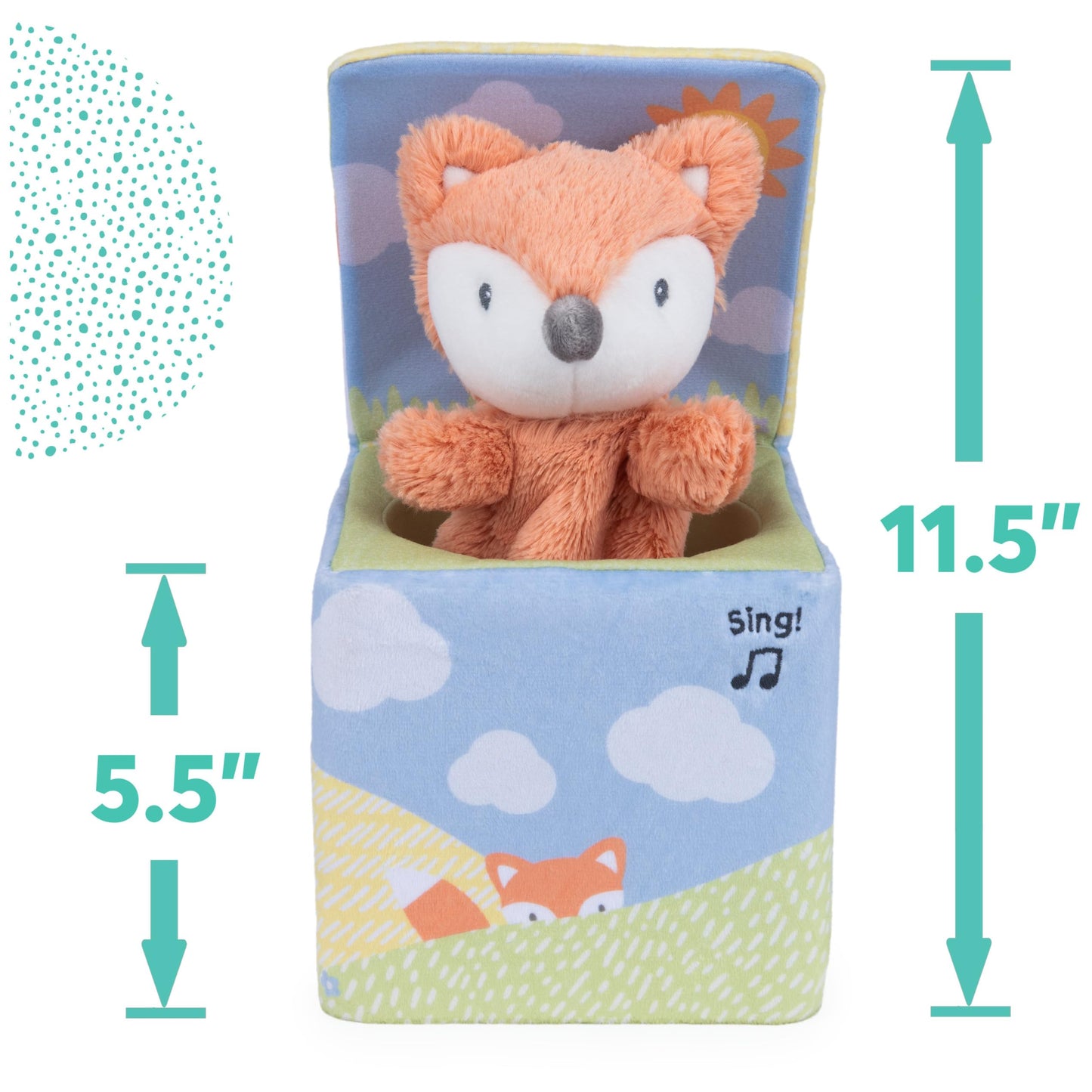Baby Gund Fox In A Box, Animated Plush Activity Toy For Babies And Infants, Ages 0 And Up, Multicolor