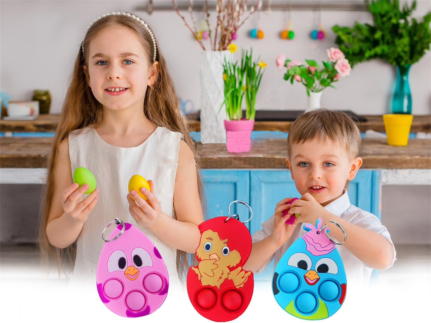 20 Packs Bulk Born Egg Mini Pop Fidget for mature-themed and Kids Small Easter Party Favors and Classroom Student Gifts