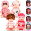 Hanaive 4 Pcs 4 Inch Mini Baby Dolls Lifelike Realistic Baby Dolls Animal Clothes Cute Tiny Babies Gifts For Kids Birthday Baby