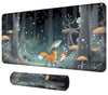 Foxes Mushrooms For Mtg & Tcg Playmat Mouse Pad,Bfdhgqzc 24'' X 14'' Game Mat For Mtg/Rpg/Ccg Trading Card Game Playmats Table M