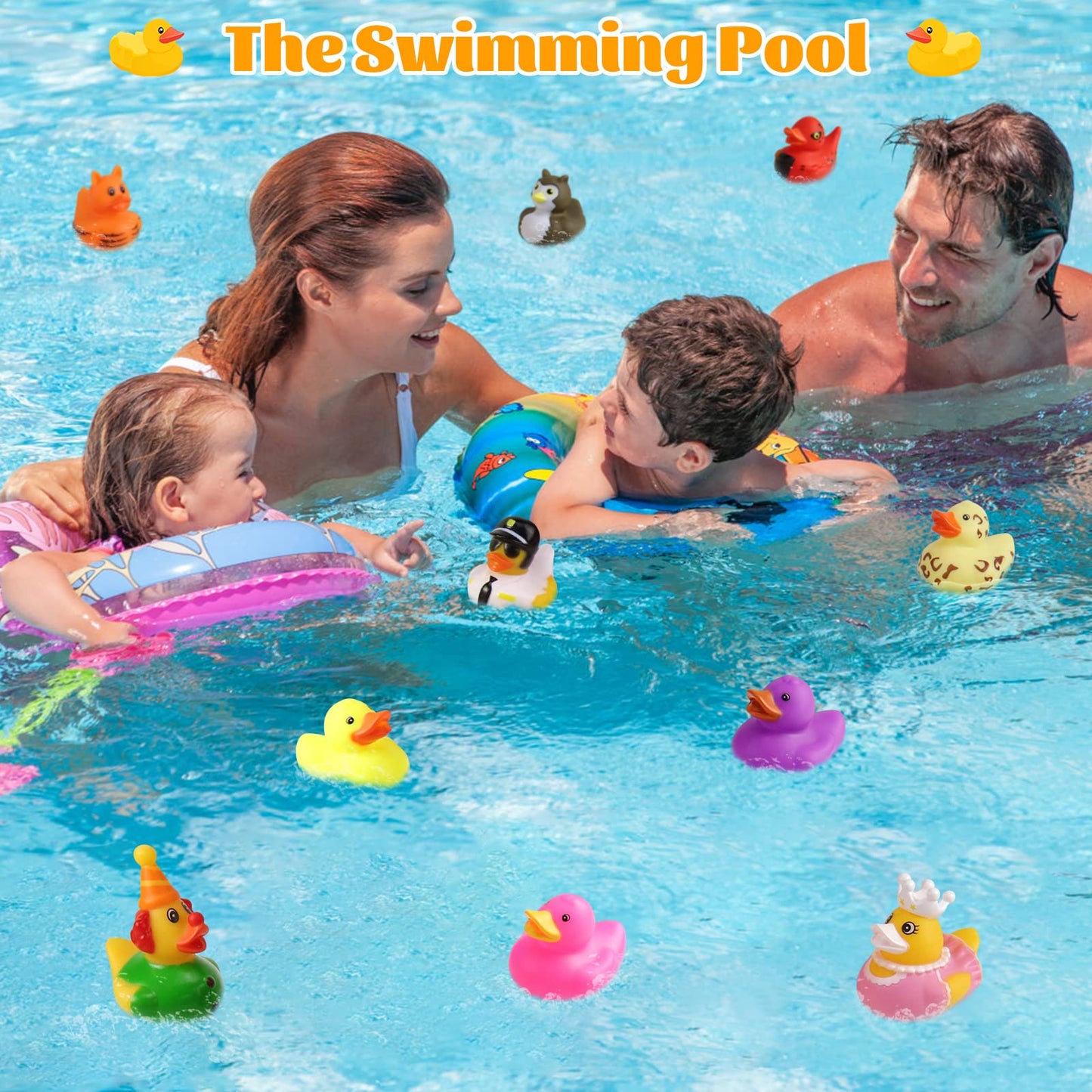 Motiloo 30 Pcs Rubber Ducks For Jeep Ducking, Assorted Floater Jeep Ducks For Ducking For Kids, Baby Rubber Ducks In Bulk Bath Toy, Party Favors Baby Birthday Shower Classroom Incentives