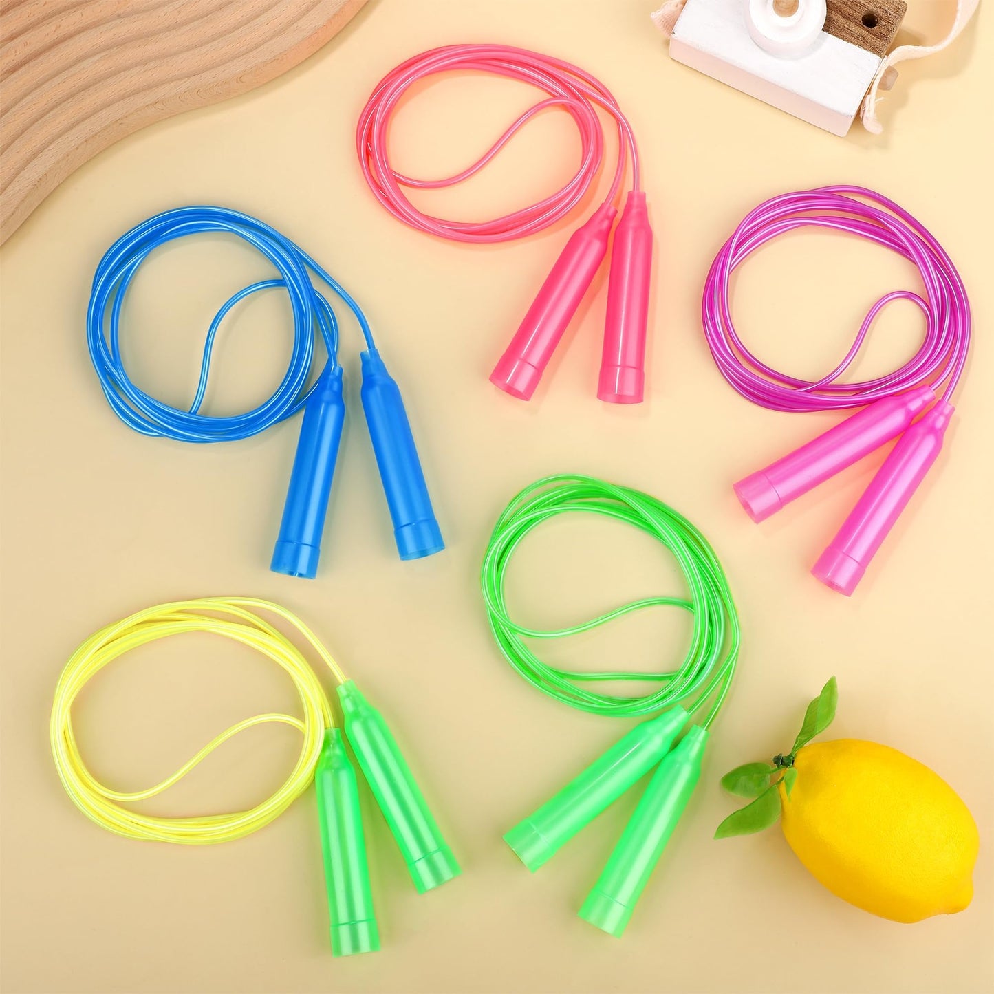 Aodaer 30 Packs Kids Jump Rope Set Colorful Outdoor Jump Ropes 7.3 Feet Adjustable Skipping Ropes For Outdoor Fun Activity Great